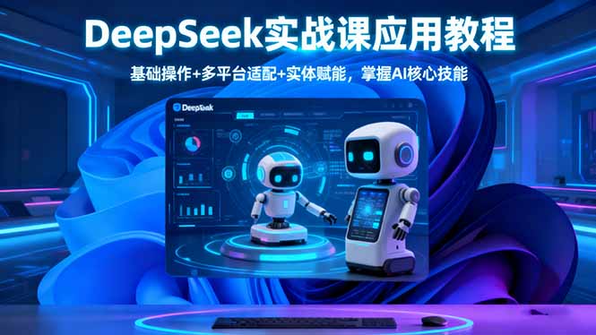 DeepSeek实战课应用教程、基础操作+多平台适配+实体赋能，掌握AI核心技能-37网创