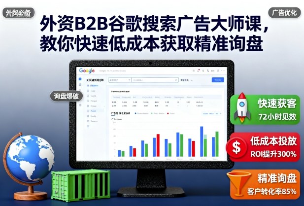 外资B2B谷歌搜索广告大师课，教你快速低成本获取精准询盘-37网创