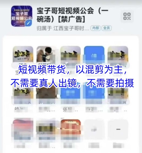 宝子哥头部团队短视频带货，以混剪为主，不需要真人出镜，不需要拍摄【更新9月】-37网创