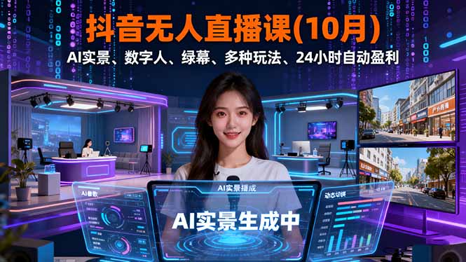 抖音无人直播课(10月-37网创