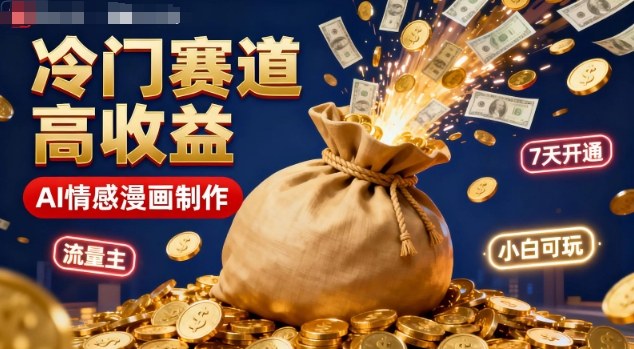 公众号冷门赛道,用AI做情感漫画,7天开通流量主,操作简单,小白可玩-37网创