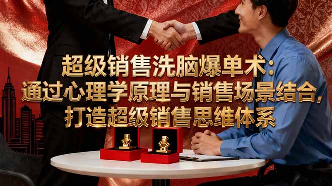 超级销售洗脑爆单术：通过心理学原理与销售场景结合,打造超级销售思维体系-37网创