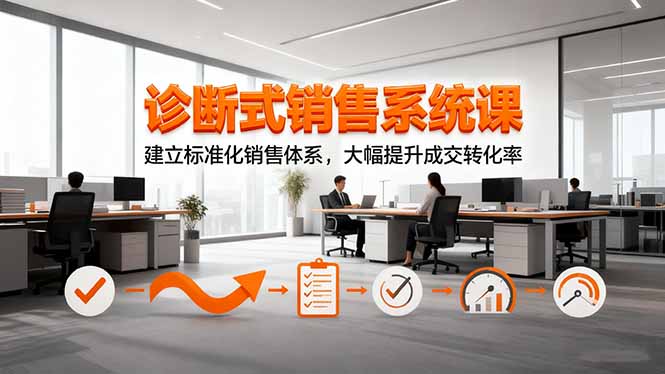 诊断式销售系统课，建立标准化销售体系，大幅提升成交转化率-37网创