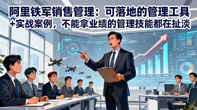 阿里铁军销售管理：可落地的管理工具+实战案例，不能拿业绩的管理都在扯淡-37网创