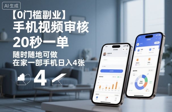 【0门槛副业】手机视频审核，20秒一单，随时随地可做，在家一部手机日入4张【揭秘】-37网创