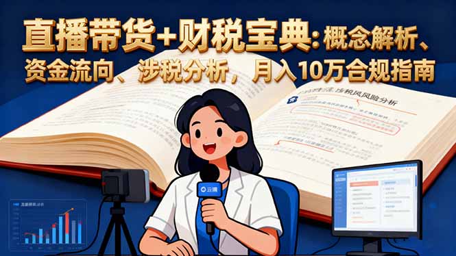 直播带货+财税宝典：概念解析、资金流向、涉税分析，月入10万合规指南-37网创
