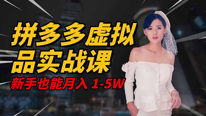 2025 拼多多虚拟品系统实战课，轻资产项目，可矩阵开工作室，新手也能...-37网创