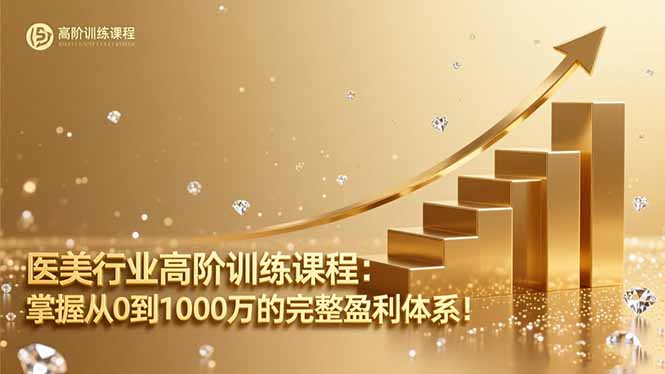 医美行业高阶训练课程:掌握从0到1000万的完整盈利体系!-37网创